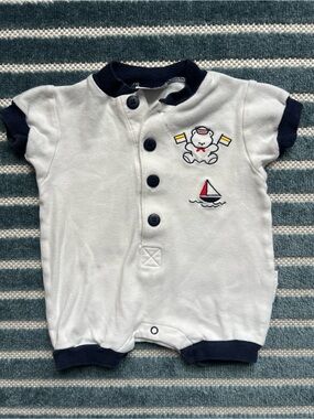 Vintage Vitamins Baby Sailor Romper 3-6M